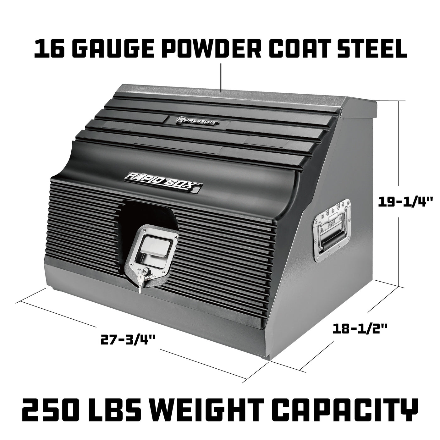 26 Inch Portable Slant Front Rapid Toolbox Tiered Stairstep