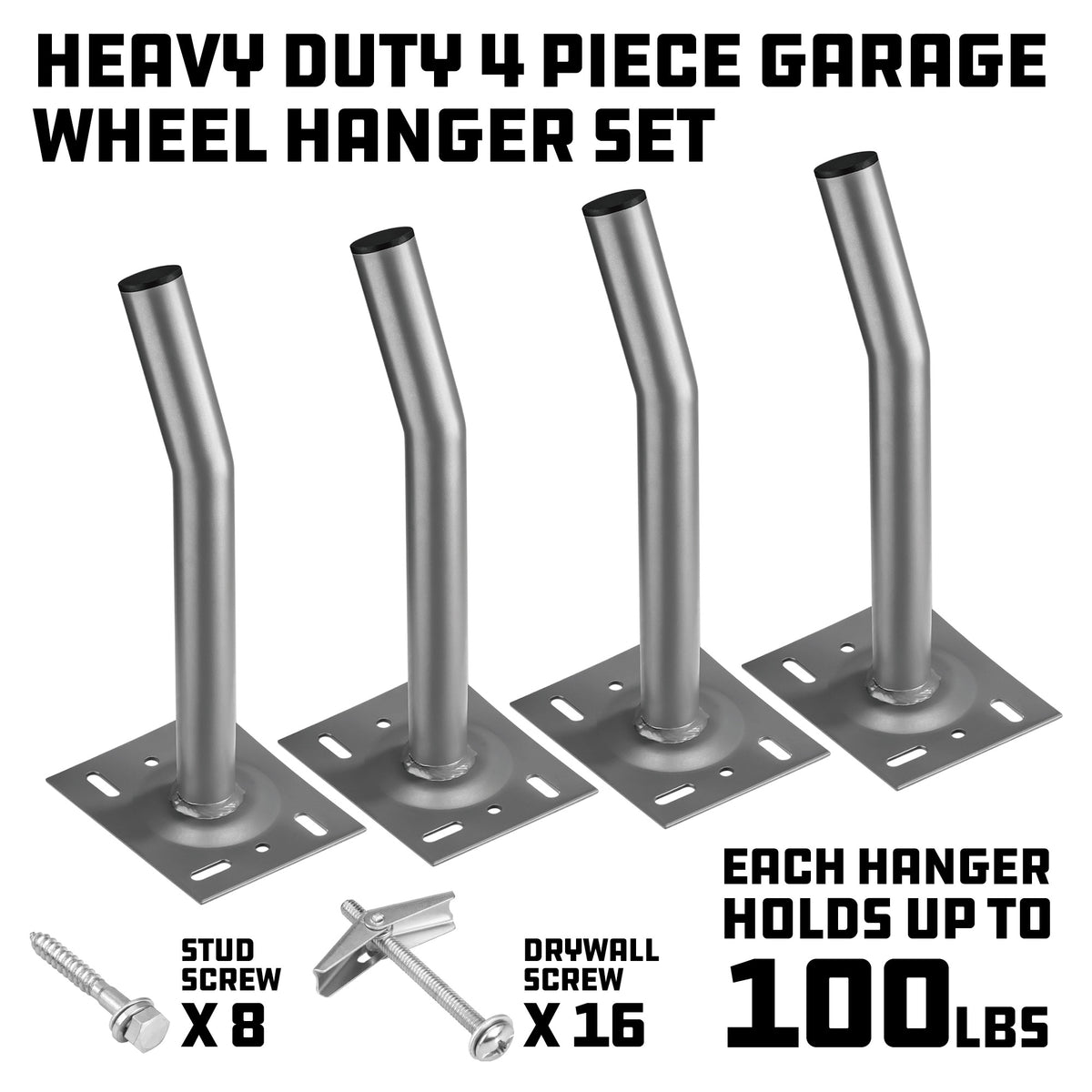 4 Piece Wall Mount Wheel / Tire Brackets