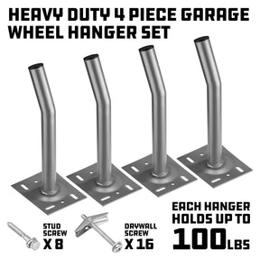 4 Piece Wall Mount Wheel / Tire Brackets