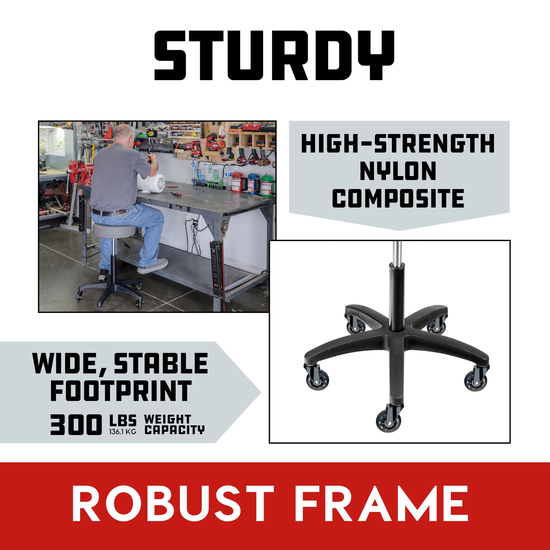 Heavy Duty Multipurpose Rolling Mechanic's Seat