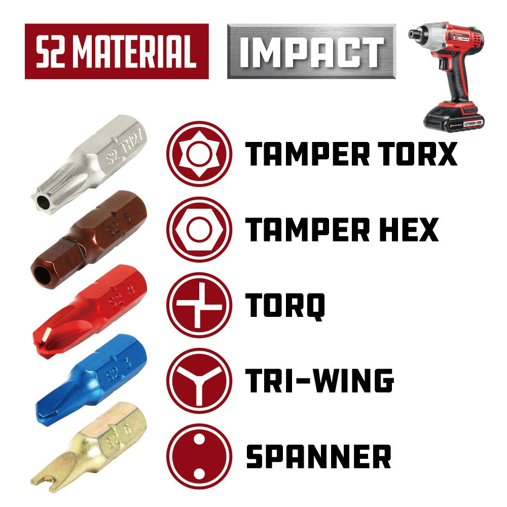 36 Piece Colored Bit Set with Injection Case