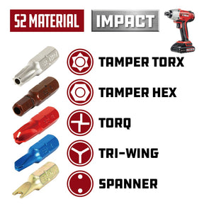 36 Piece Colored Bit Set with Injection Case