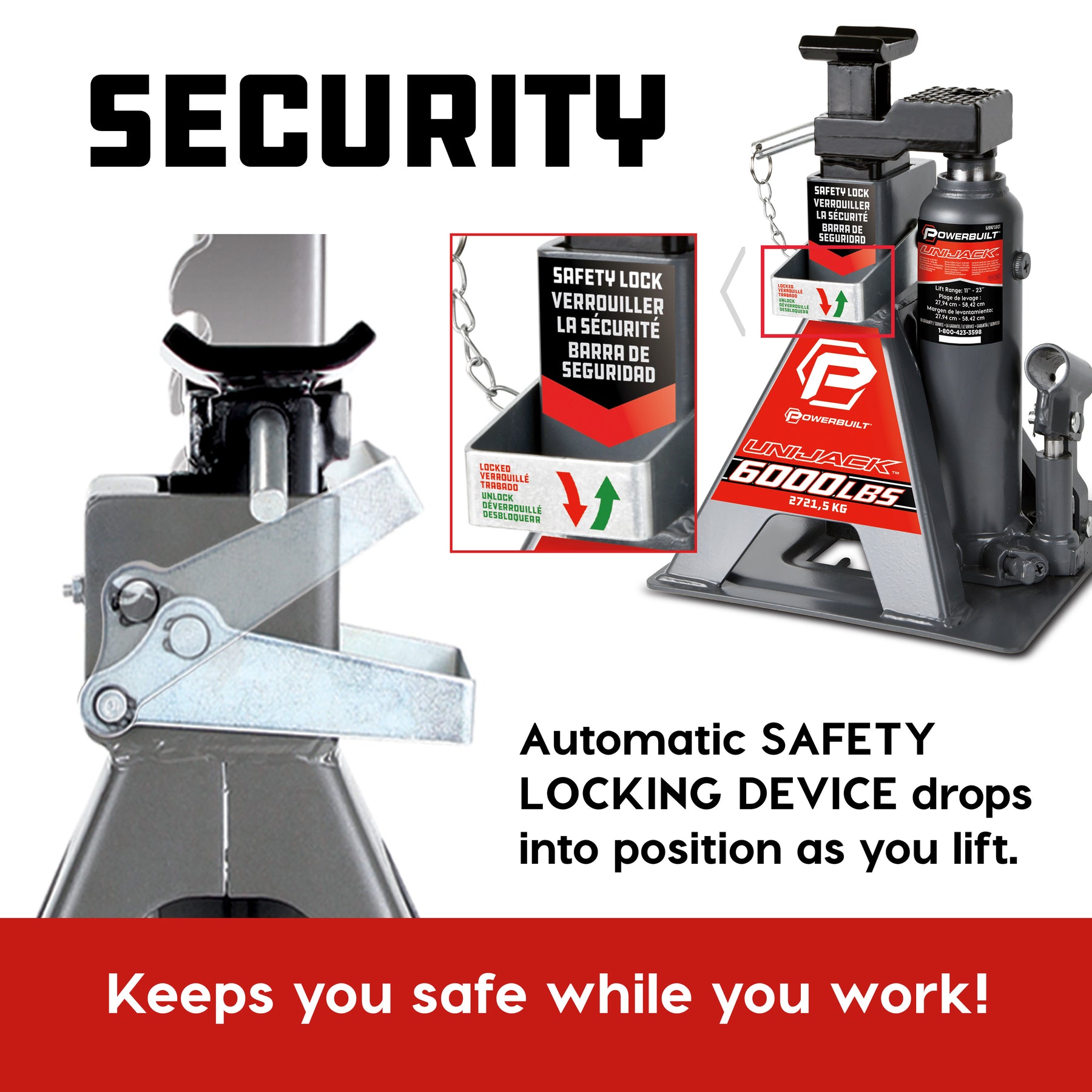 6000 Lb. Unijack Bottle Jack & Jackstand in One