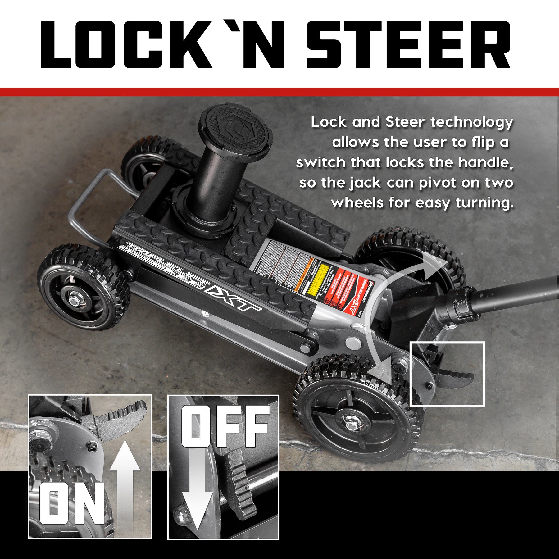 3000lbs Big Wheel Off Road Triple Lift