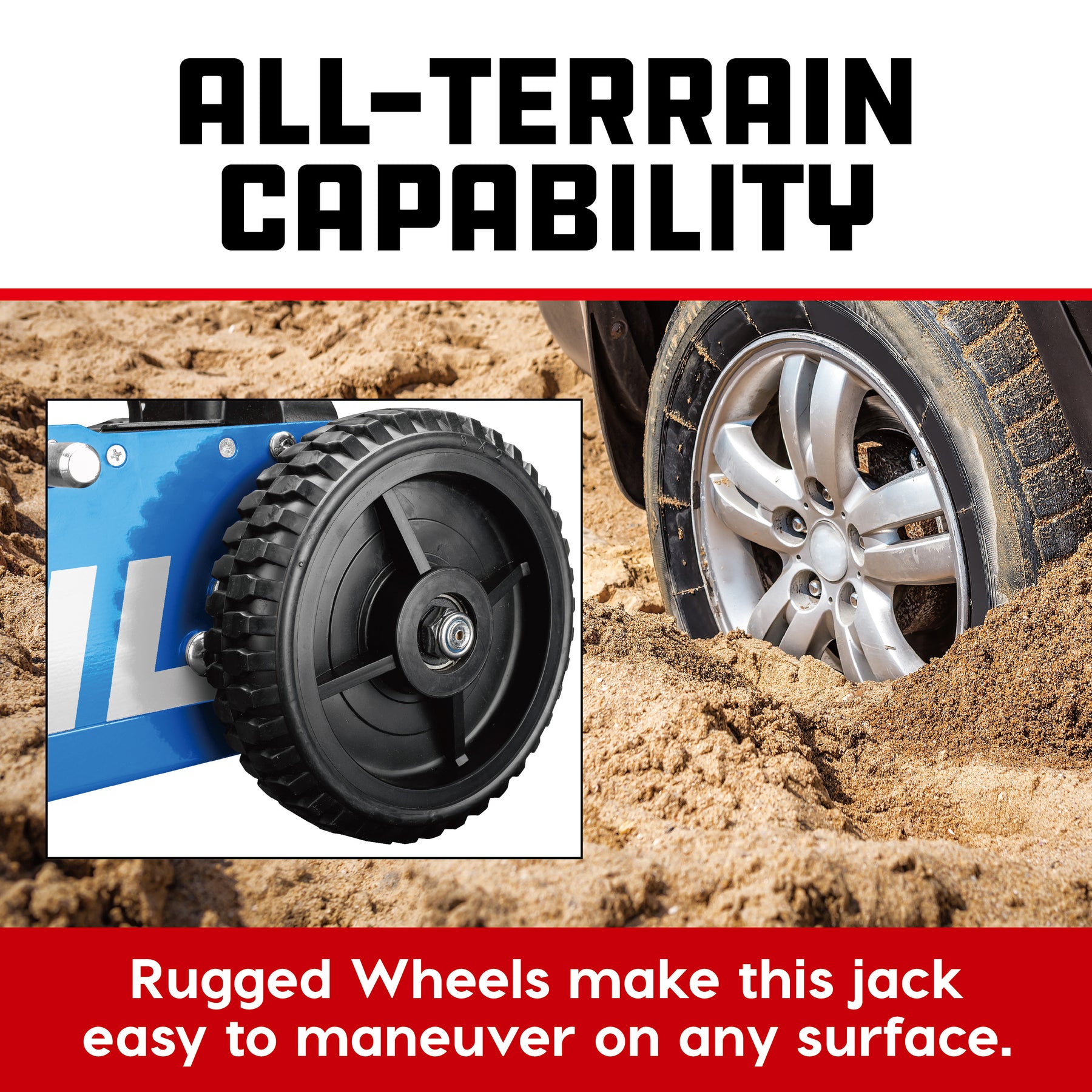 2.5 Ton Big Wheel Off Road Jack (Blue)