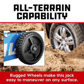 2.5 Ton Big Wheel Off Road Jack (Blue)