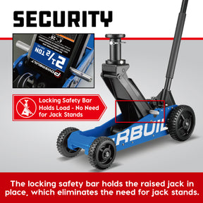 2.5 Ton Big Wheel Off Road Jack (Blue)