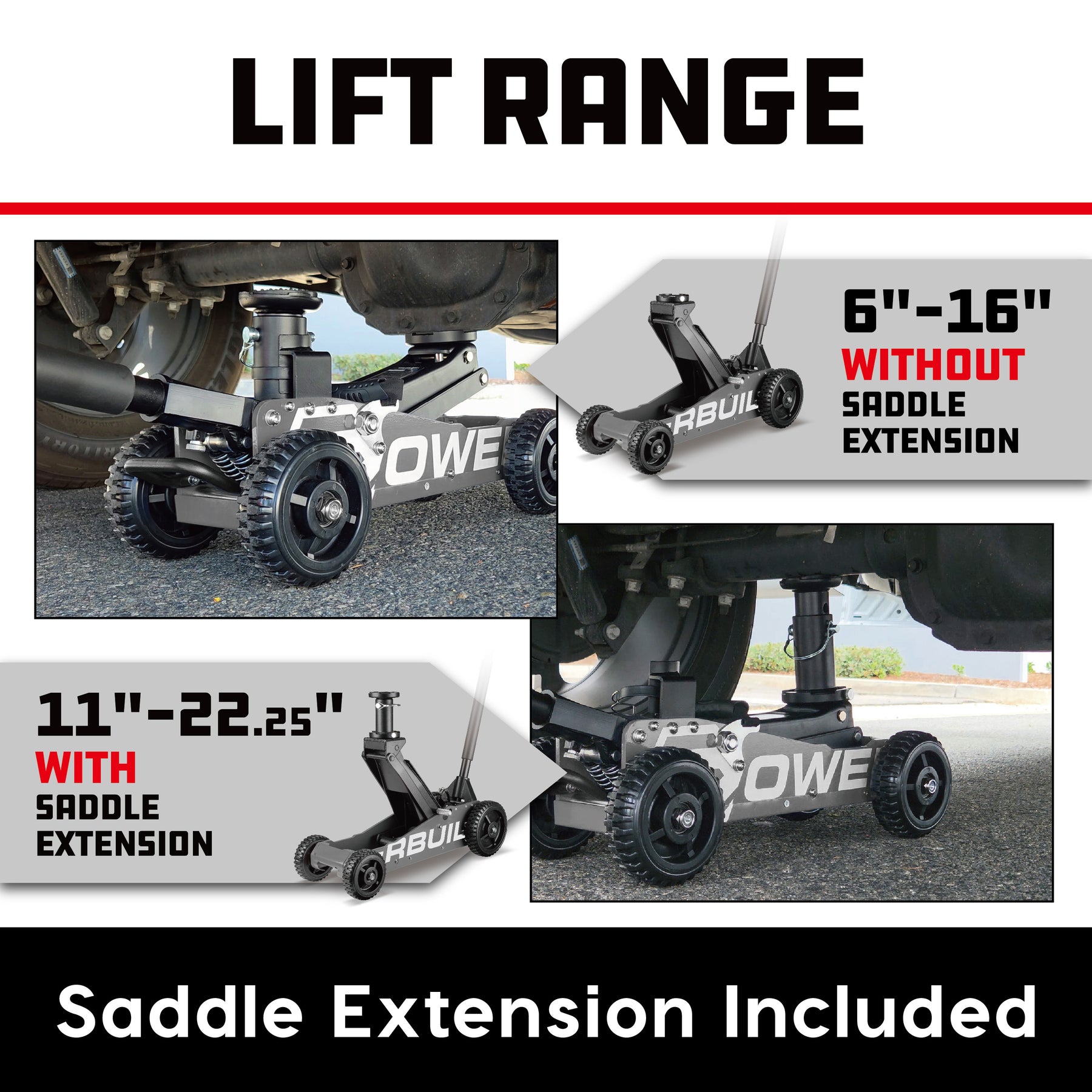 2.5 Ton Big Wheel Off Road Jack (Grey)