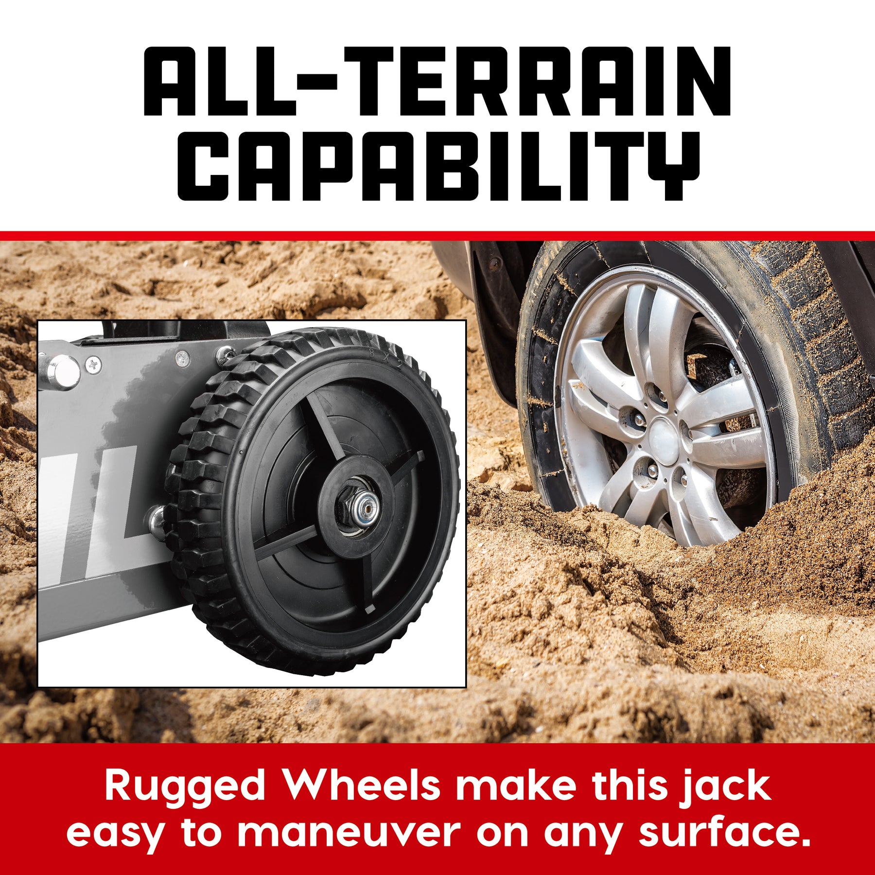 2.5 Ton Big Wheel Off Road Jack (Grey)