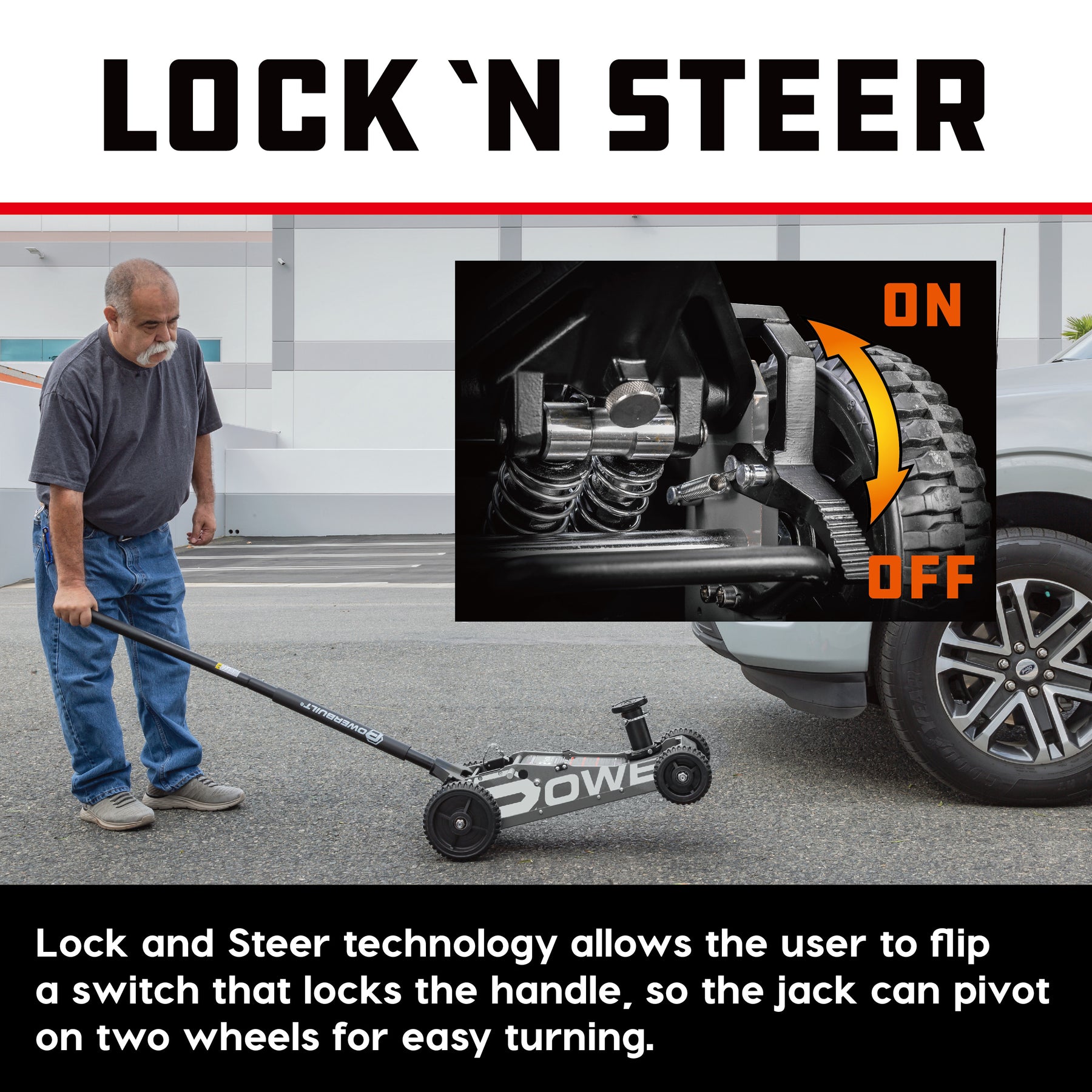 2.5 Ton Big Wheel Off Road Jack (Grey)