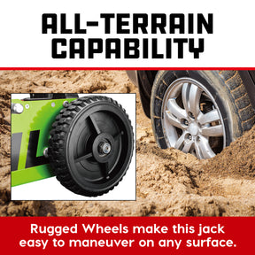 2.5 Ton Big Wheel Off Road Jack (Green)