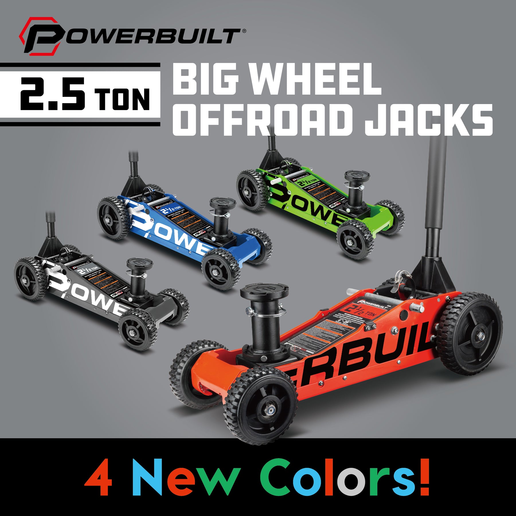 2.5 Ton Big Wheel Off Road Jack (Green)