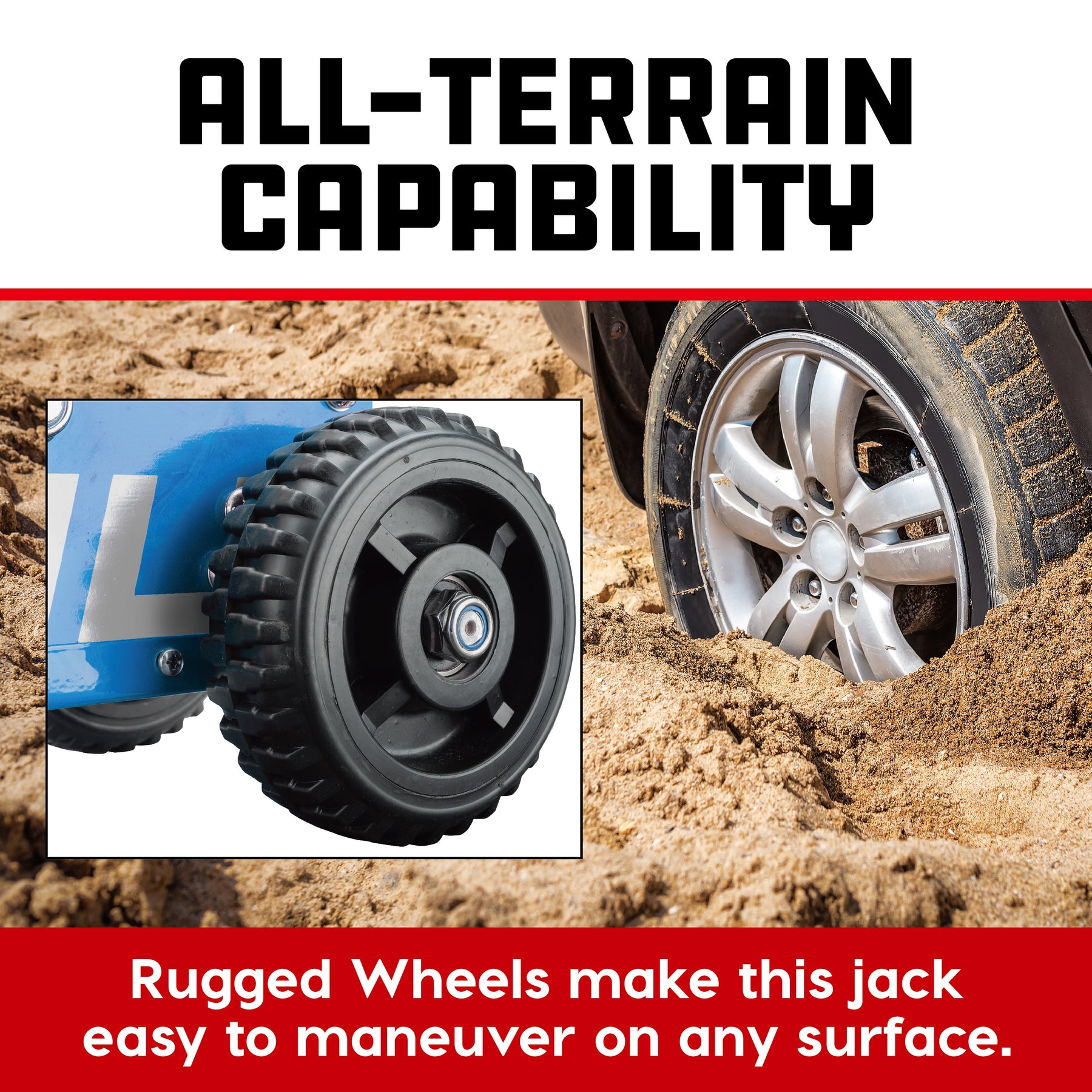 1.5 Ton Big Wheel Off Road Jack (Blue)