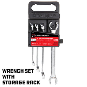 4 Piece Metric Flare Nut Wrench Set