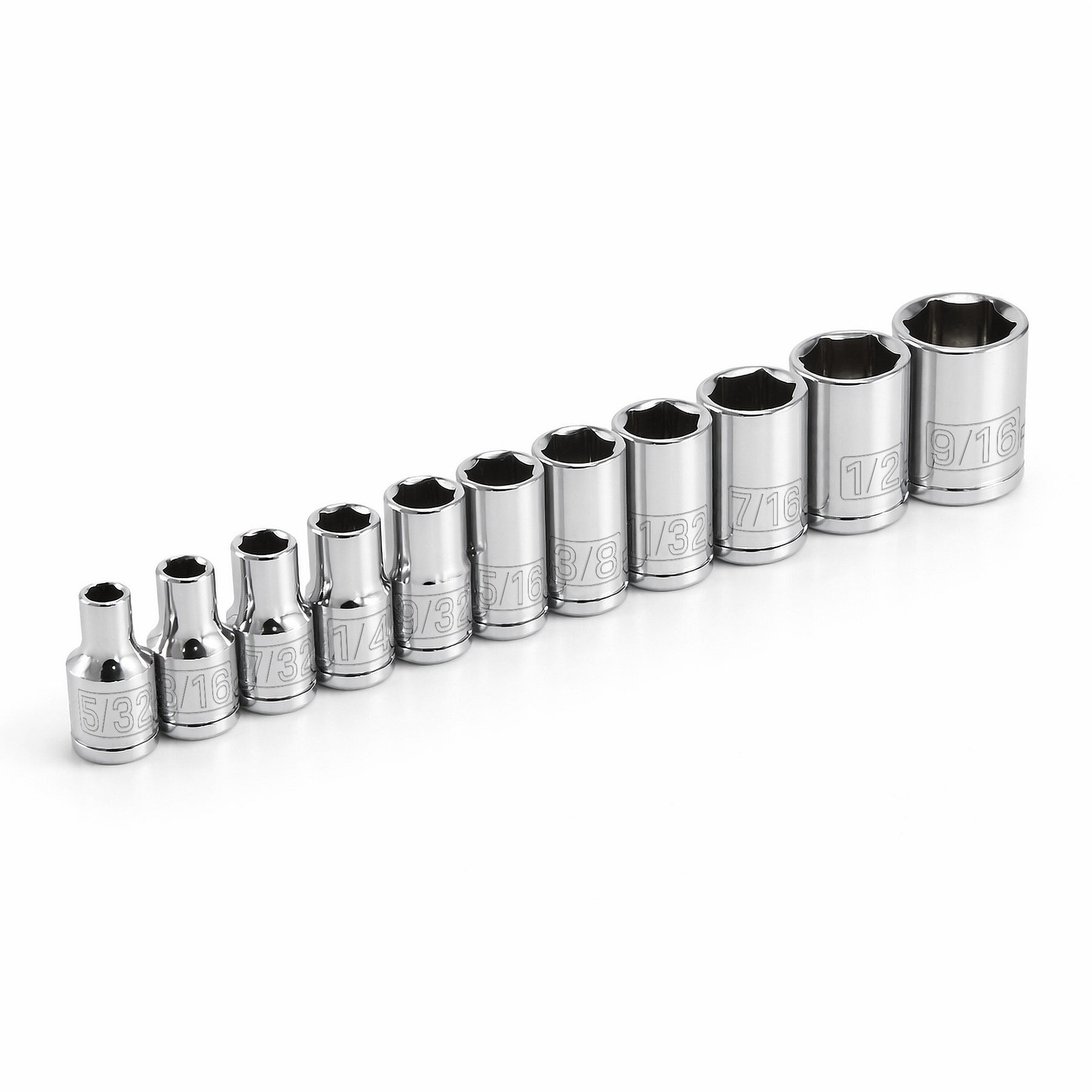11 Piece 1/4 in. Dr. SAE 6 Pt. Socket Set