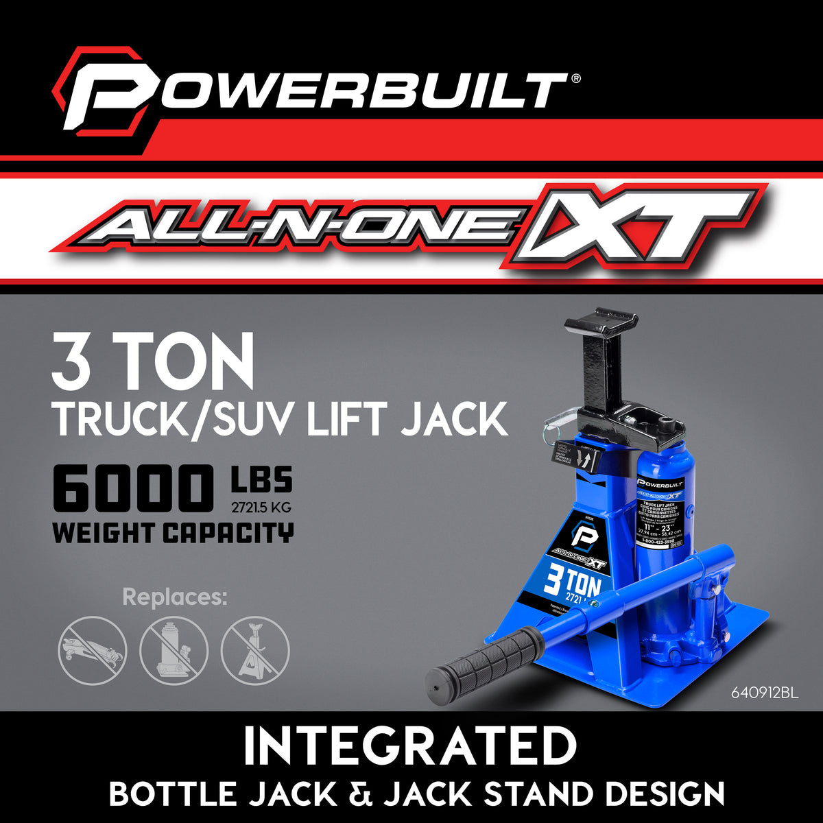 3 Ton All-in-One Truck Lift Jack (Blue) (Gen3)