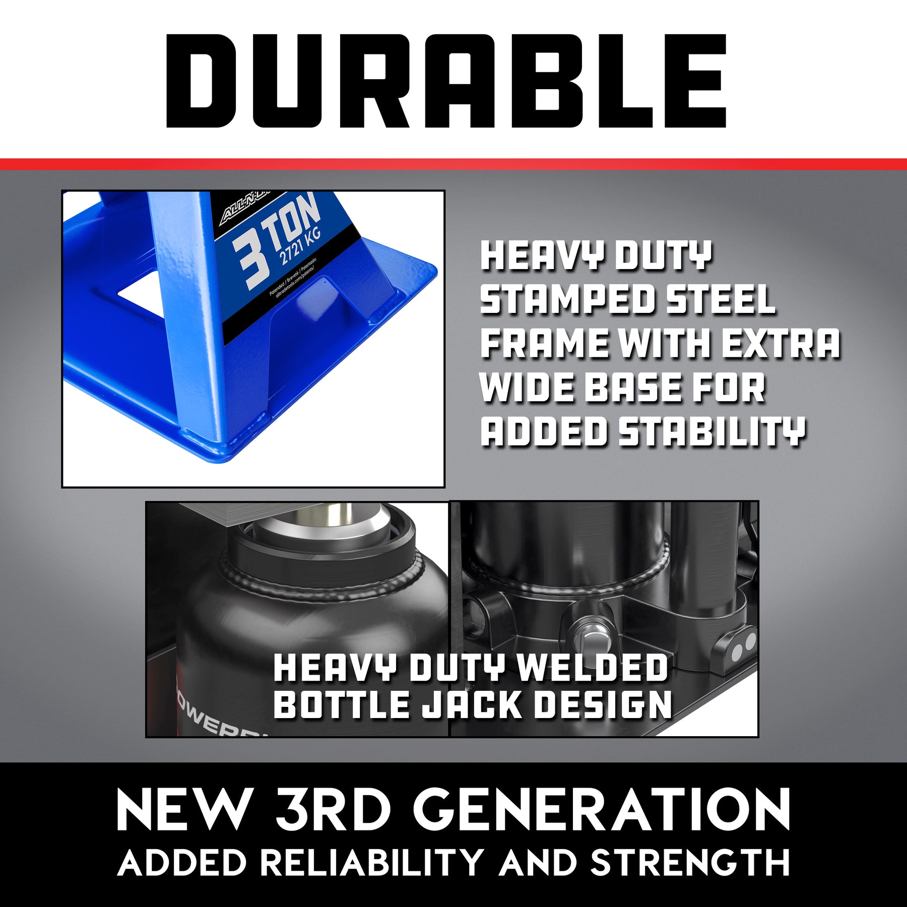 3 Ton All-in-One Truck Lift Jack (Blue) (Gen3)