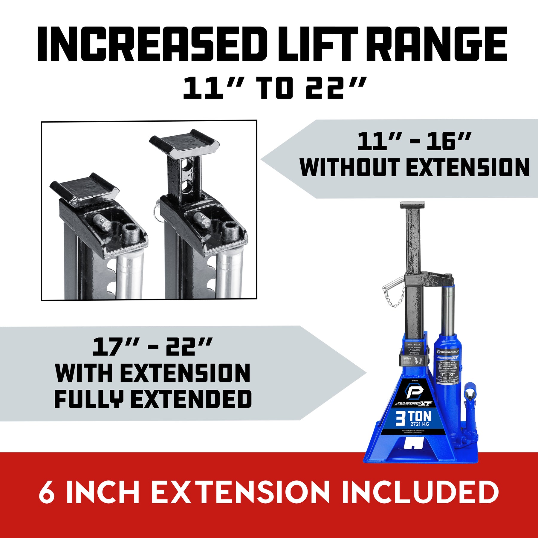 3 Ton All-in-One Truck Lift Jack (Blue) (Gen3)