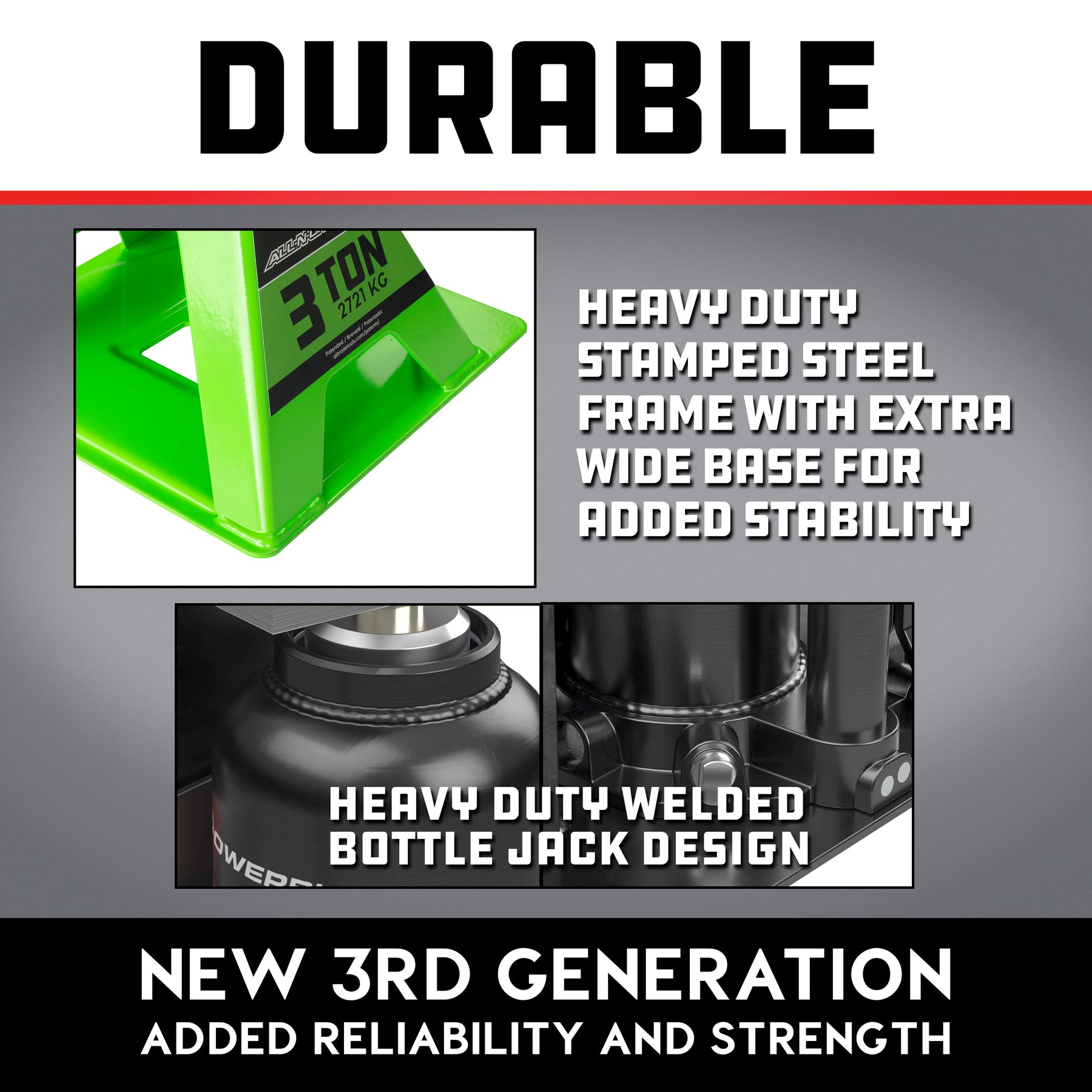 3 Ton All-in-One Truck Lift Jack (Green) (Gen3)