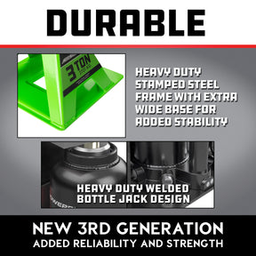3 Ton All-in-One Truck Lift Jack (Green) (Gen3)