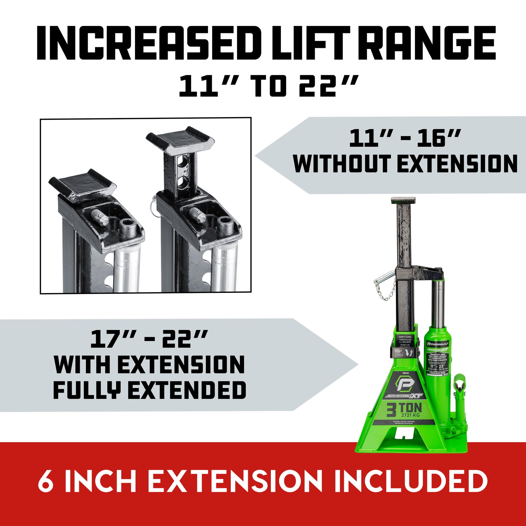 3 Ton All-in-One Truck Lift Jack (Green) (Gen3)
