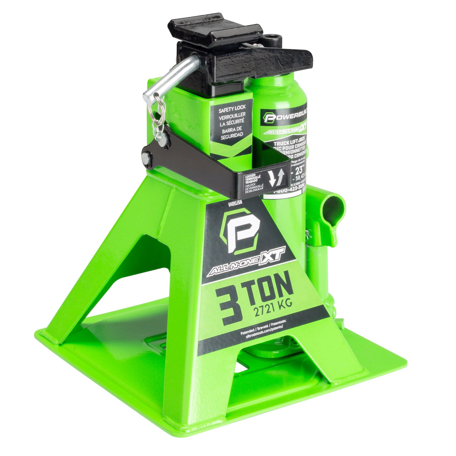 Powerbuilt 3-Tonnen All-in-One Wagenheber + Ständer – 2721 Kg Kapazität, Für SUV, Wohnmobil & Mehr Powerbuilt 3-Tonnen All-in-One Wagenheber + Ständer – 2721 Kg Kapazität, Für SUV, Wohnmobil & Mehr