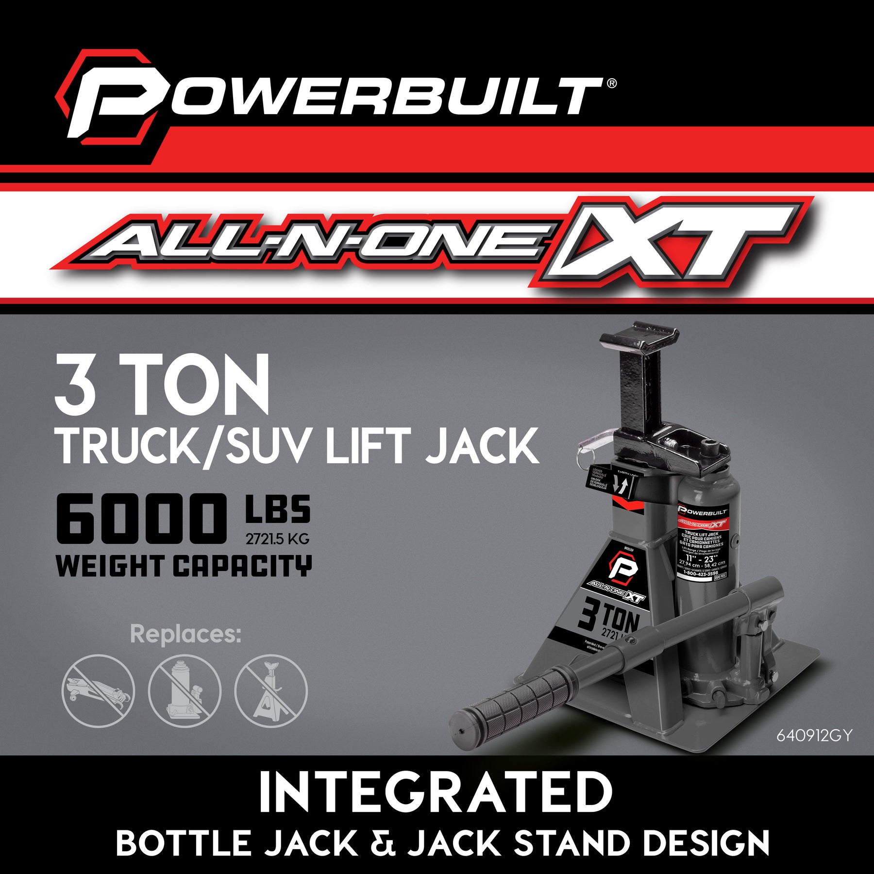 3 Ton All-in-One Truck Lift Jack (Grey) (Gen3)