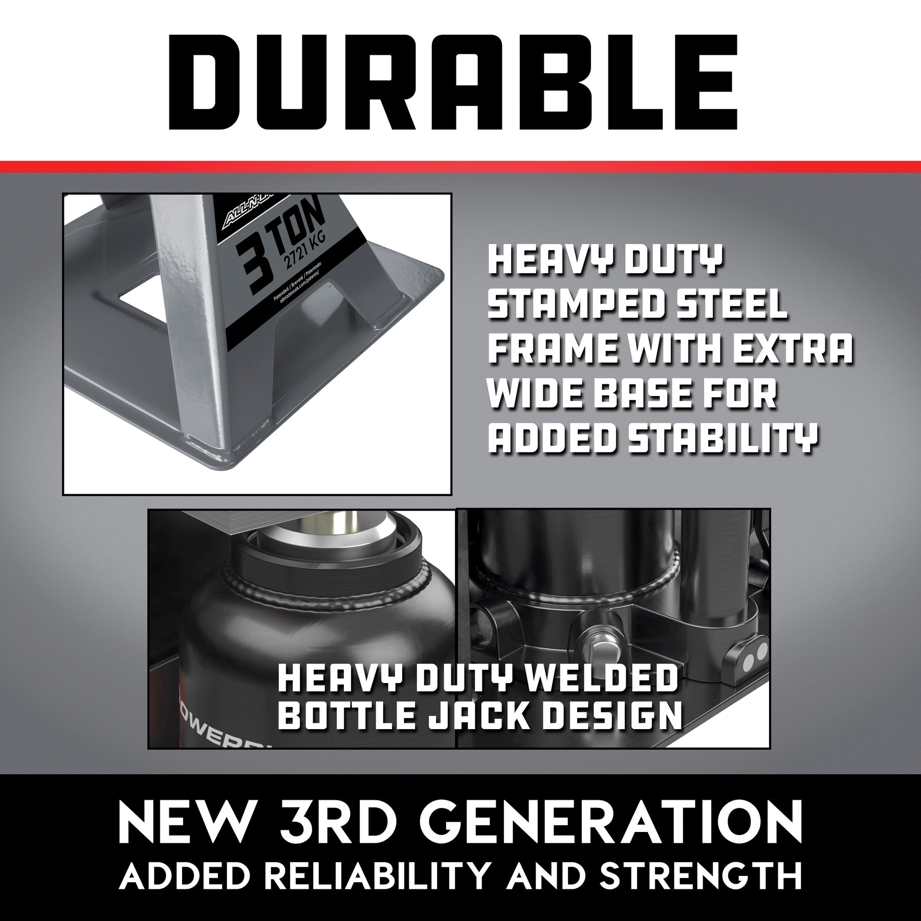 3 Ton All-in-One Truck Lift Jack (Grey) (Gen3)