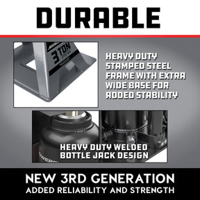 3 Ton All-in-One Truck Lift Jack (Grey) (Gen3)