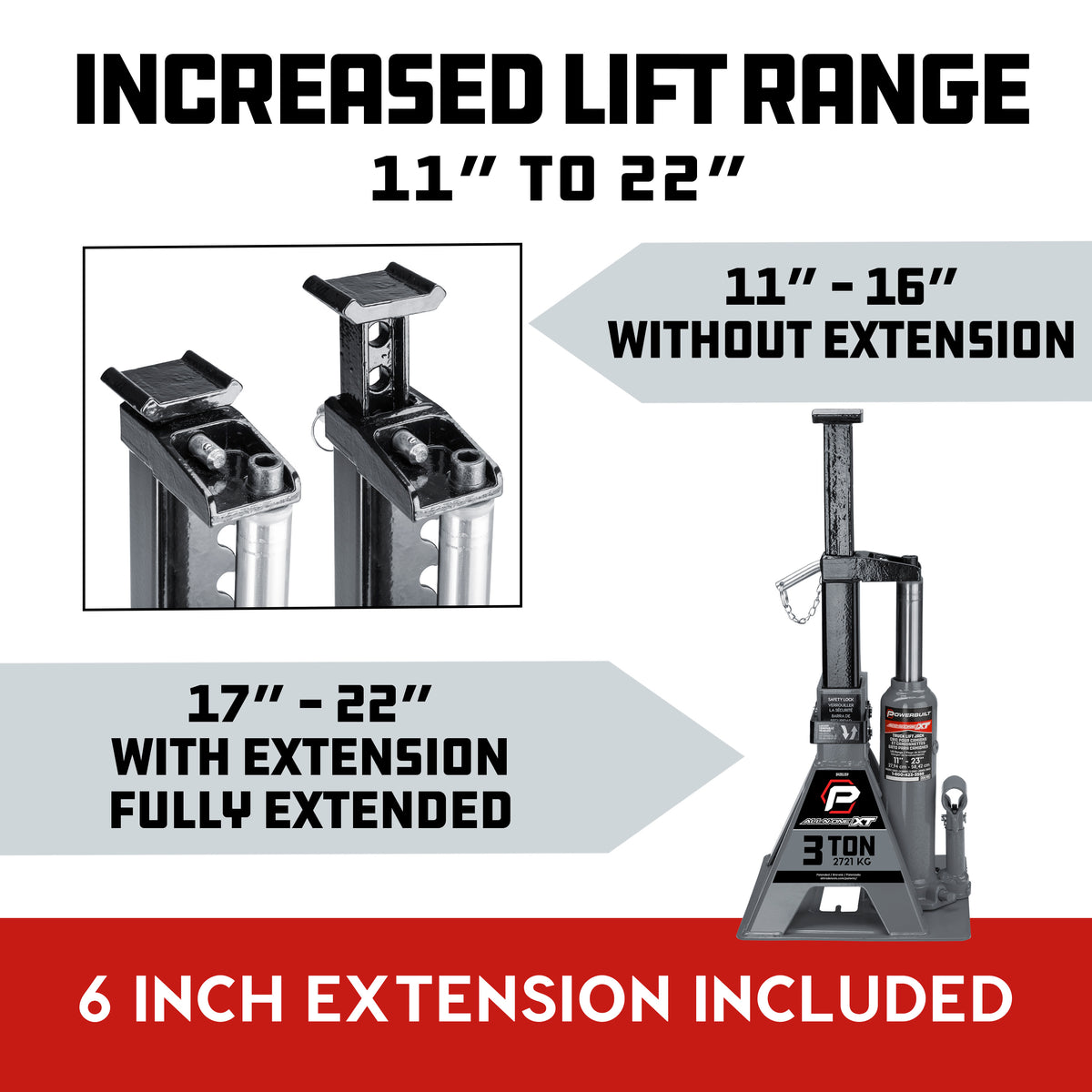 3 Ton All-in-One Truck Lift Jack (Grey) (Gen3)