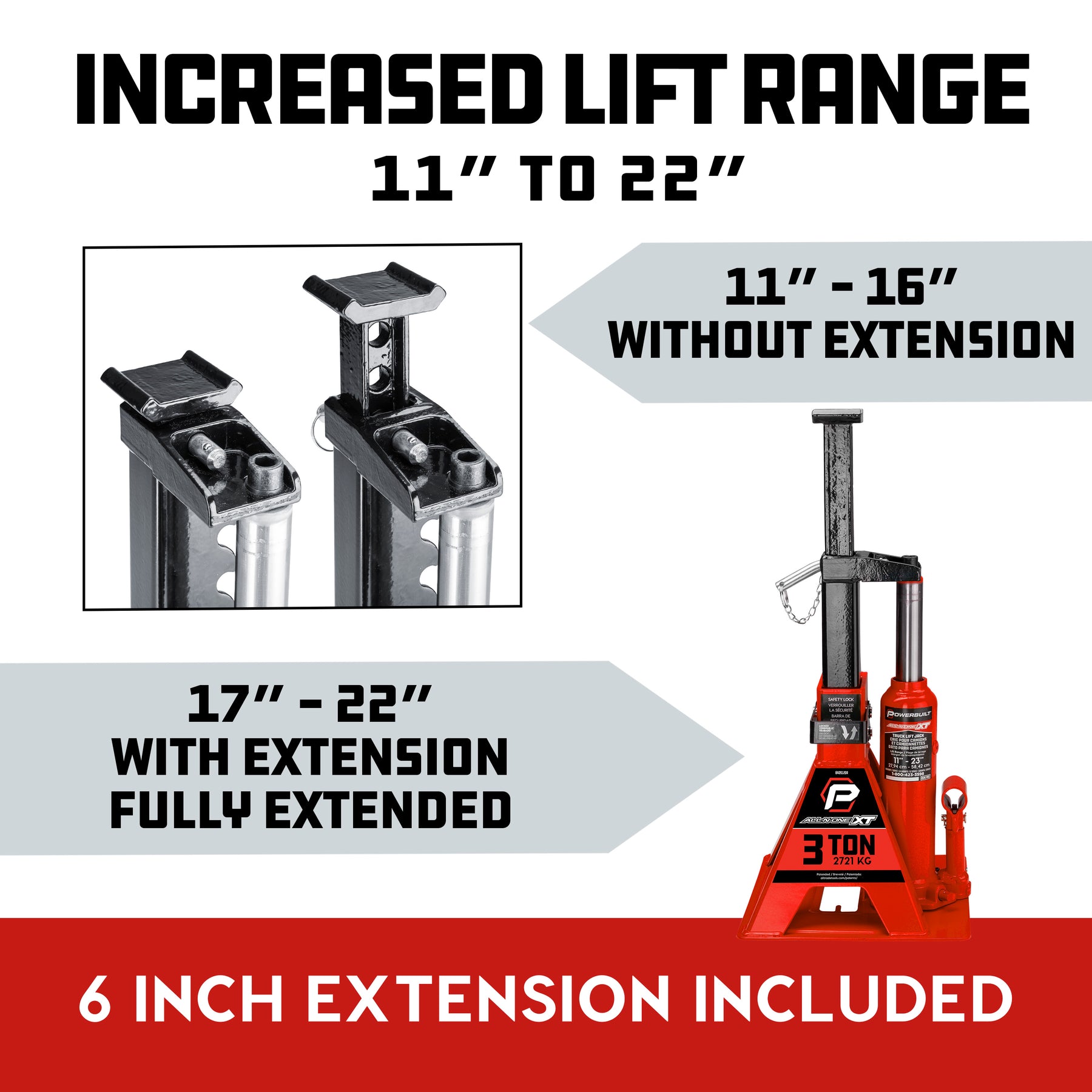 3 Ton All-in-One Truck Lift Jack (Code Orange) (Gen3)