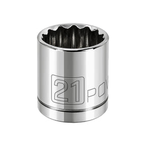 3/8 Inch Drive x 21 MM 12 Point Shallow Socket