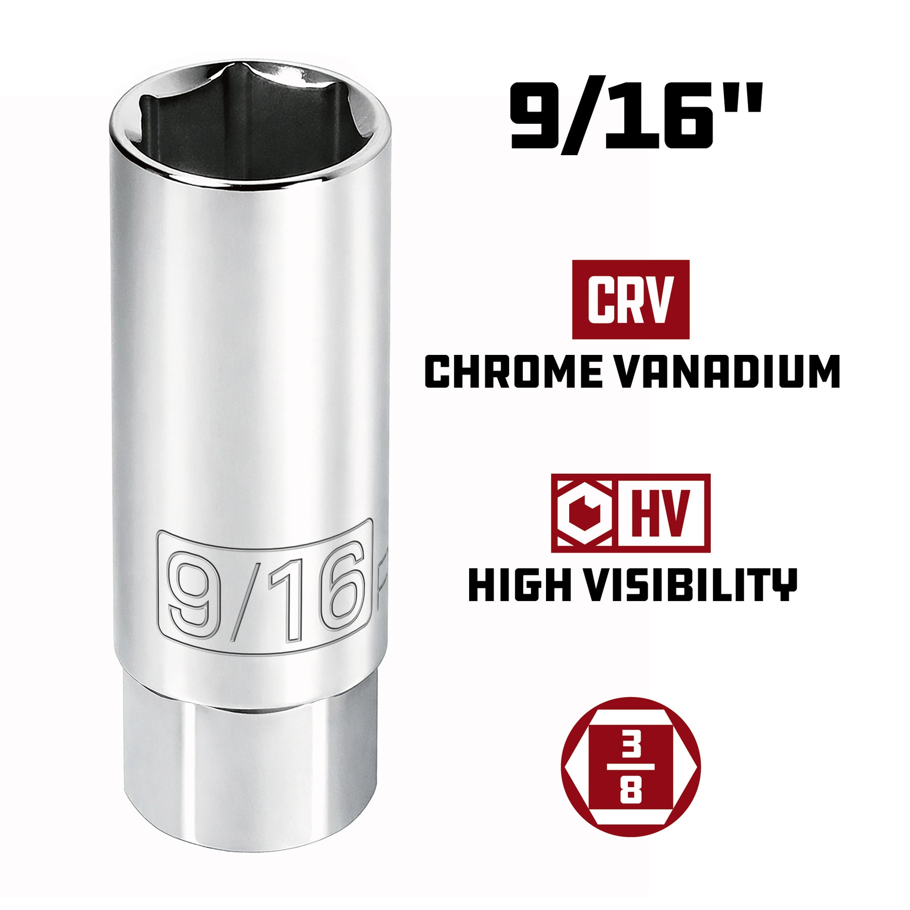 3/8 in. Dr. Spark Plug Sockets