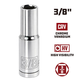 3/8 Inch Drive x 3/8 Inch 6 Point Deep Socket