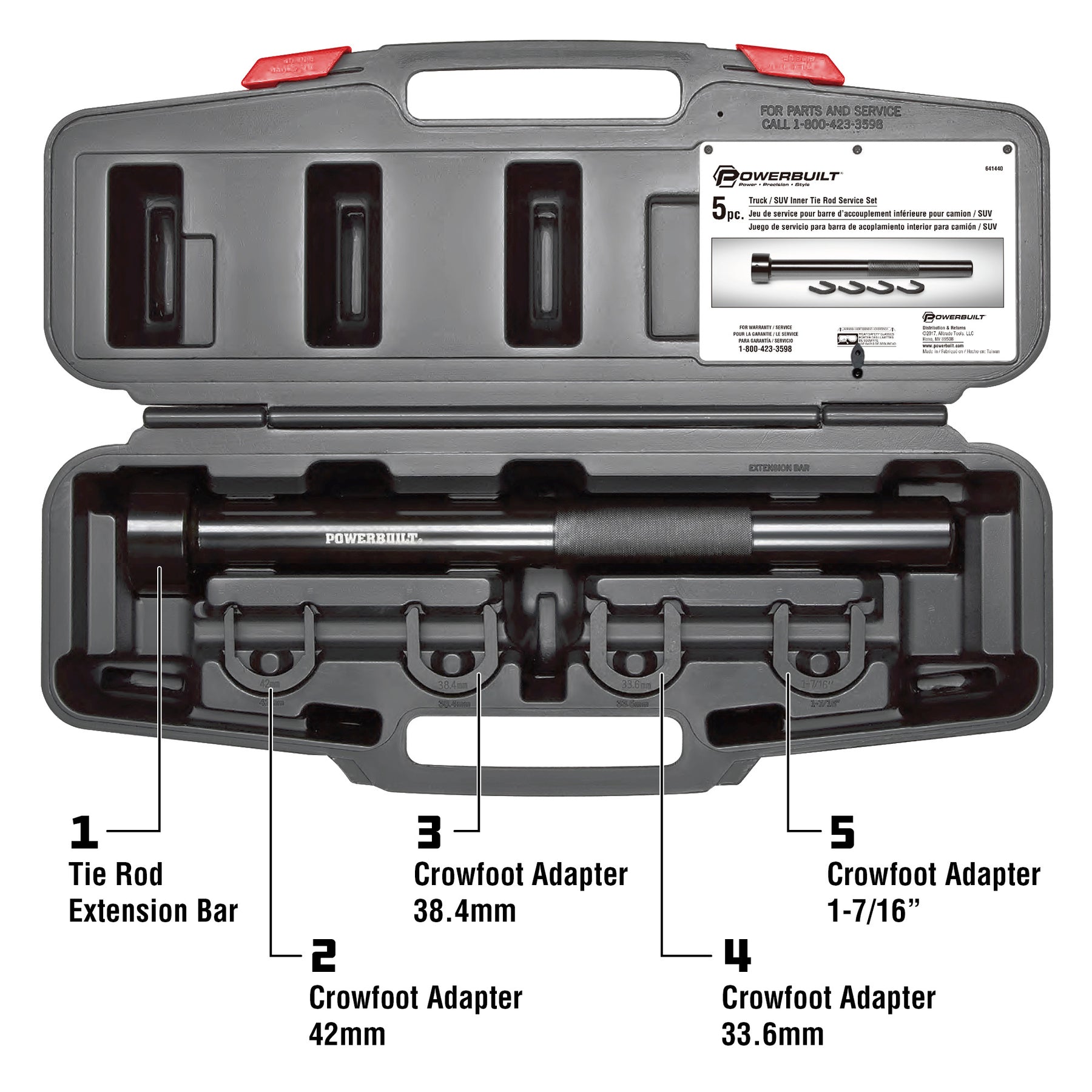 5 Piece Truck & SUV Inner Tie Rod Kit