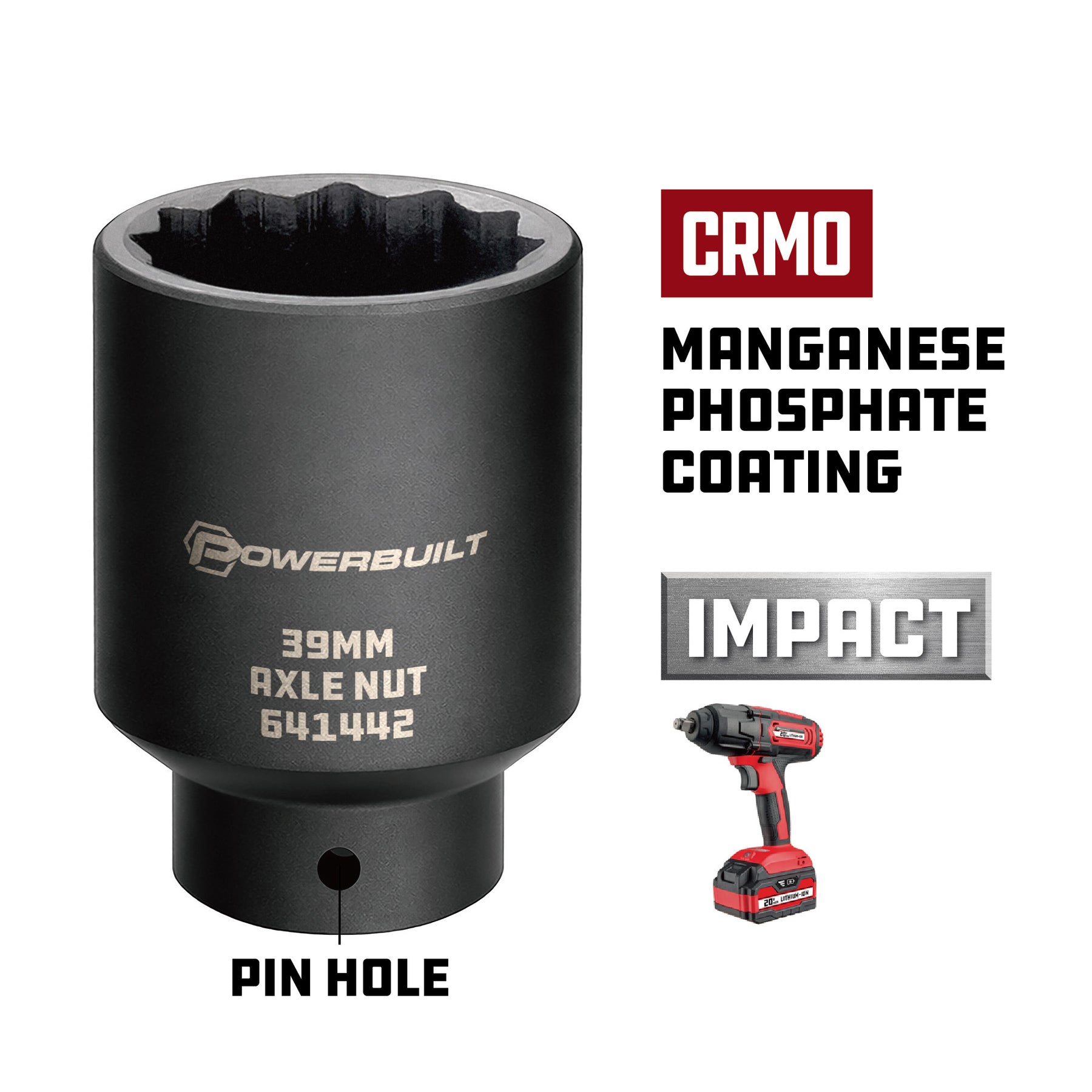 1/2 in. Dr. 39mm Axle Nut Socket