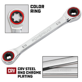 Ratcheting Double Box-End E-Star Wrench - E10/E12