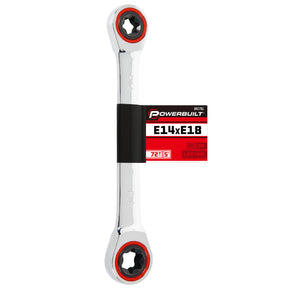 Ratcheting Double Box-End E-Star Wrench - E14/E18