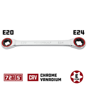 E20 x E24 E-Star Ratcheting Wrench