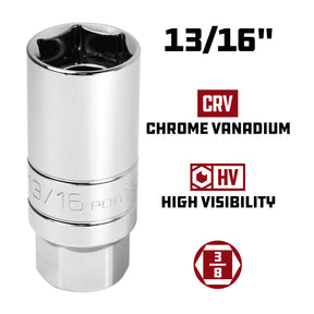16mm Spark Plug Socket, Thin Wall 3/8'' Drive