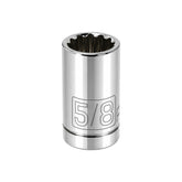 1/2 Inch Drive x 5/8 Inch 12 Point Shallow Socket