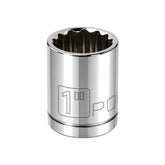 1/2 Inch Drive x 1 Inch 12 Point Shallow Socket