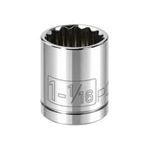 1/2 Inch Drive x 1-1/16 Inch 12 Point Shallow Socket