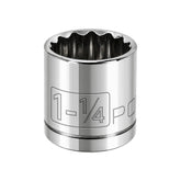 1/2 Inch Drive x 1-1/4 Inch 12 Point Shallow Socket