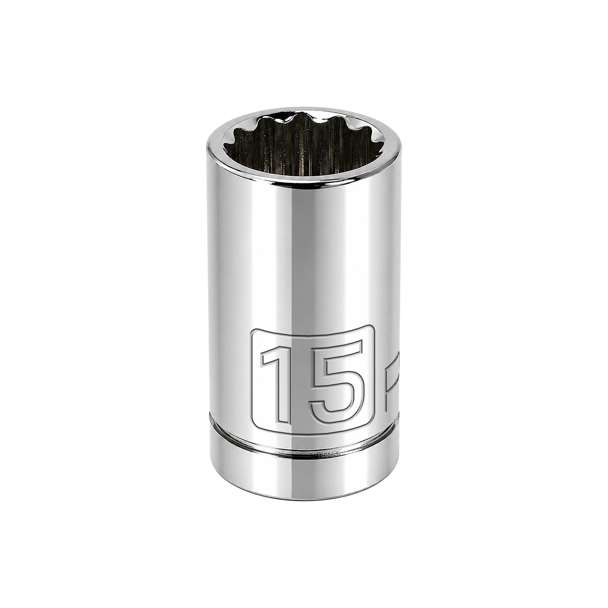 1/2 Inch Drive x 15 MM 12 Point Shallow Socket