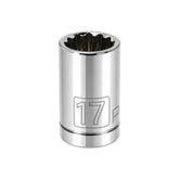 1/2 Inch Drive x 17 MM 12 Point Shallow Socket