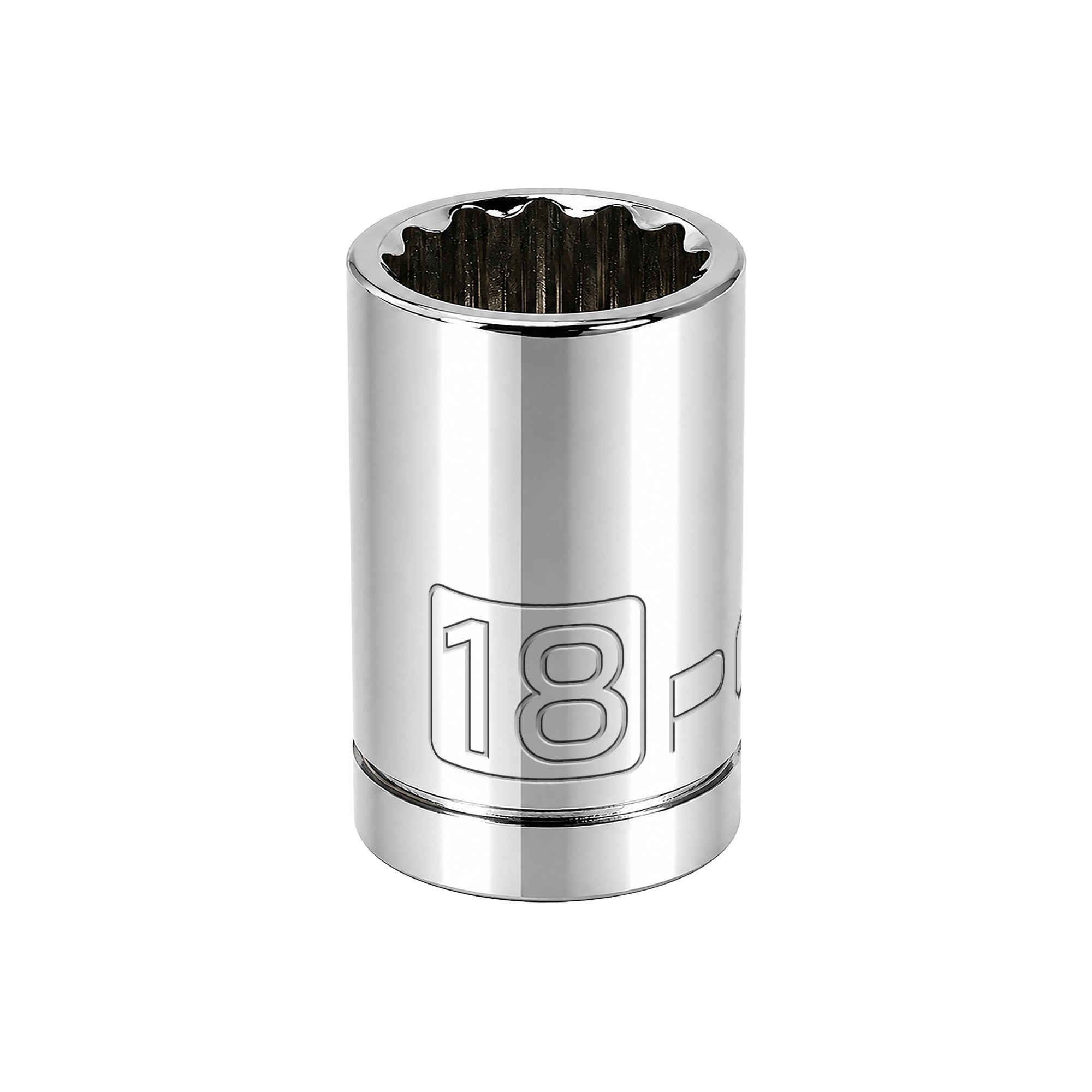 「RT-201680」 1/2 Inch Drive x 18 MM 12 Point Shallow Socket