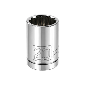 1/2 Inch Drive x 20 MM 12 Point Shallow Socket