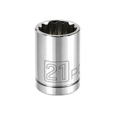 1/2 Inch Drive x 21 MM 12 Point Shallow Socket