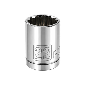 1/2 Inch Drive x 22 MM 12 Point Shallow Socket